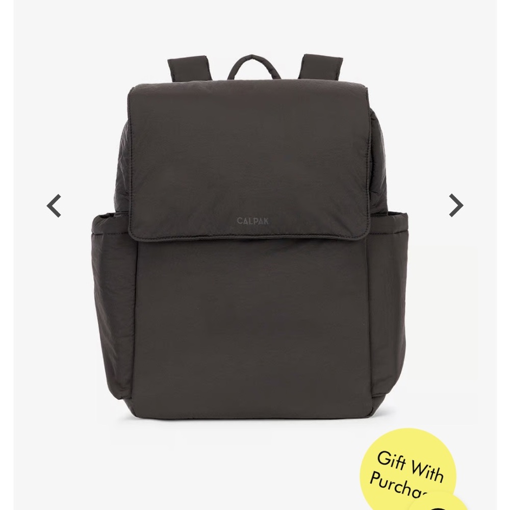 CALPAK Diaper Backpack with Laptop Sleeve in Black